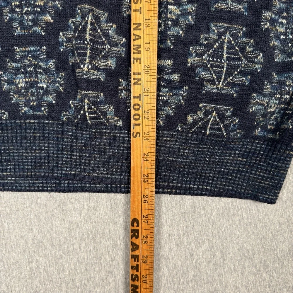 Vintage Tricots St Raphael Wool Sweater Mens Large Geometric 3D Knit Made In USA